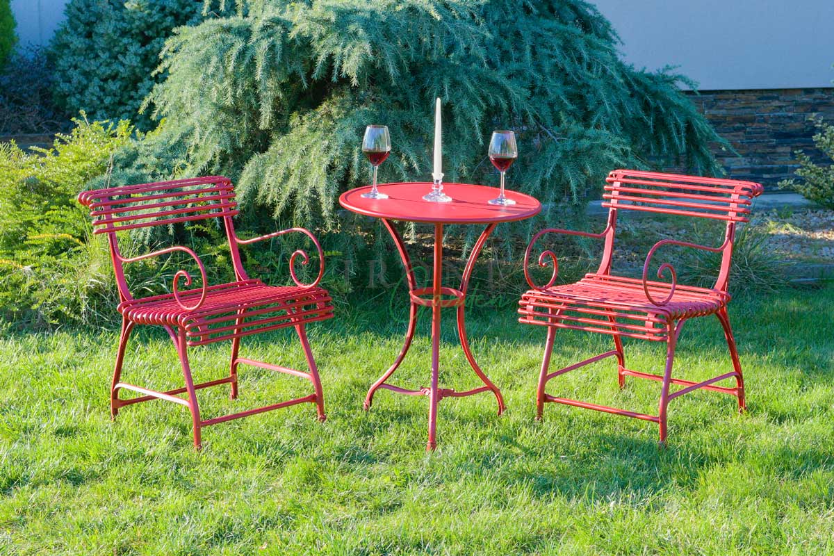 Bistro set with online armchairs